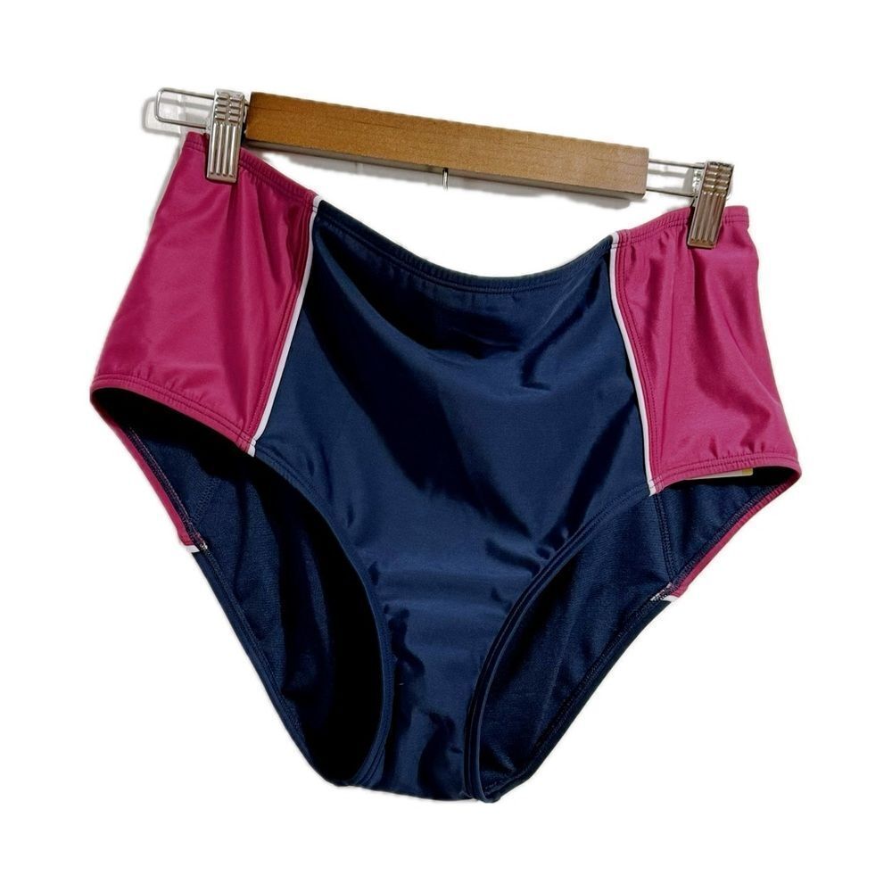 Pink‎ and Blue High-Cut Bikini Bottoms